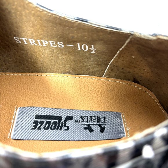 Vintage Zebra Zoot  Silver Brwn/Blk   Oxford Formal Dress Shoe Rare OOAK NWOT - Picture 12 of 12